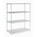 Nexel Chrome Wire Shelving, 48W X 24D x 63H 24486C